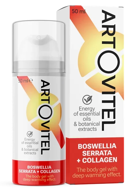 Artovitel – tělový gel 50 ml v dávkovači s pumpičkou, s kadidlovníkem a kolagenem