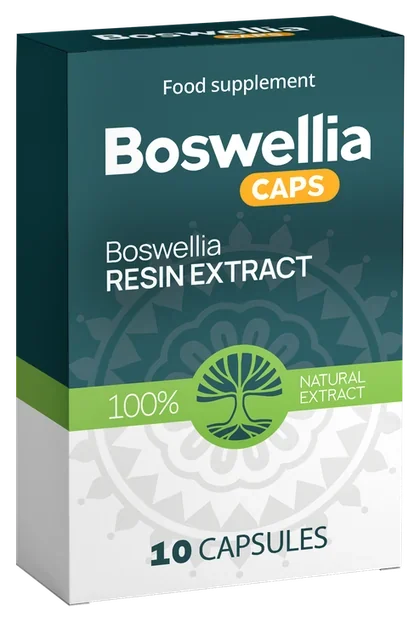 Boswellia Caps – krabička s deseti kapslemi s výtažkem z pryskyřice kadidlovníku
