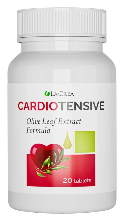 Cardiotensive – bílá dóza s 20 tabletami s výtažkem z olivového listu