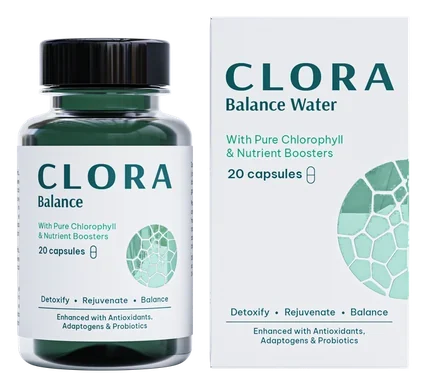Clora Balance – balení kapslí se spirulinou, chlorofylinem sodným a zinkem