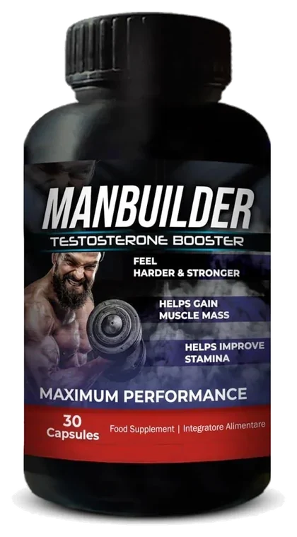 ManBuilder – černá dóza s 30 kapslemi, doplněk stravy se zinkem a kotvičníkem