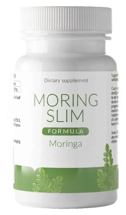 Moring Slim Formula – bílo-zelená dóza s 60 kapslemi s práškem z listů moringy