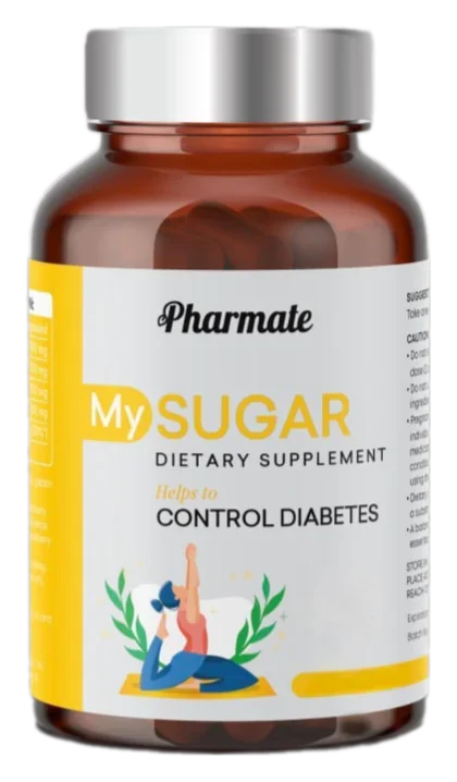 My Sugar – hnědá dóza značky Pharmate, kapsle s chromem a výtažkem z amly
