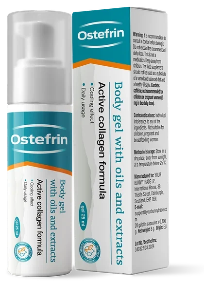 OSTEFRIN – balení gelu na klouby s výtažkem z koňského kaštanu a papriky