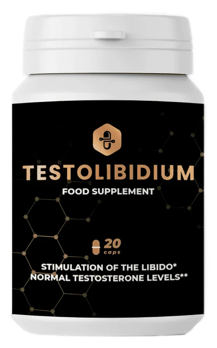 Testolibidium – bílá dóza s černou etiketou, doplněk stravy, 20 kapslí